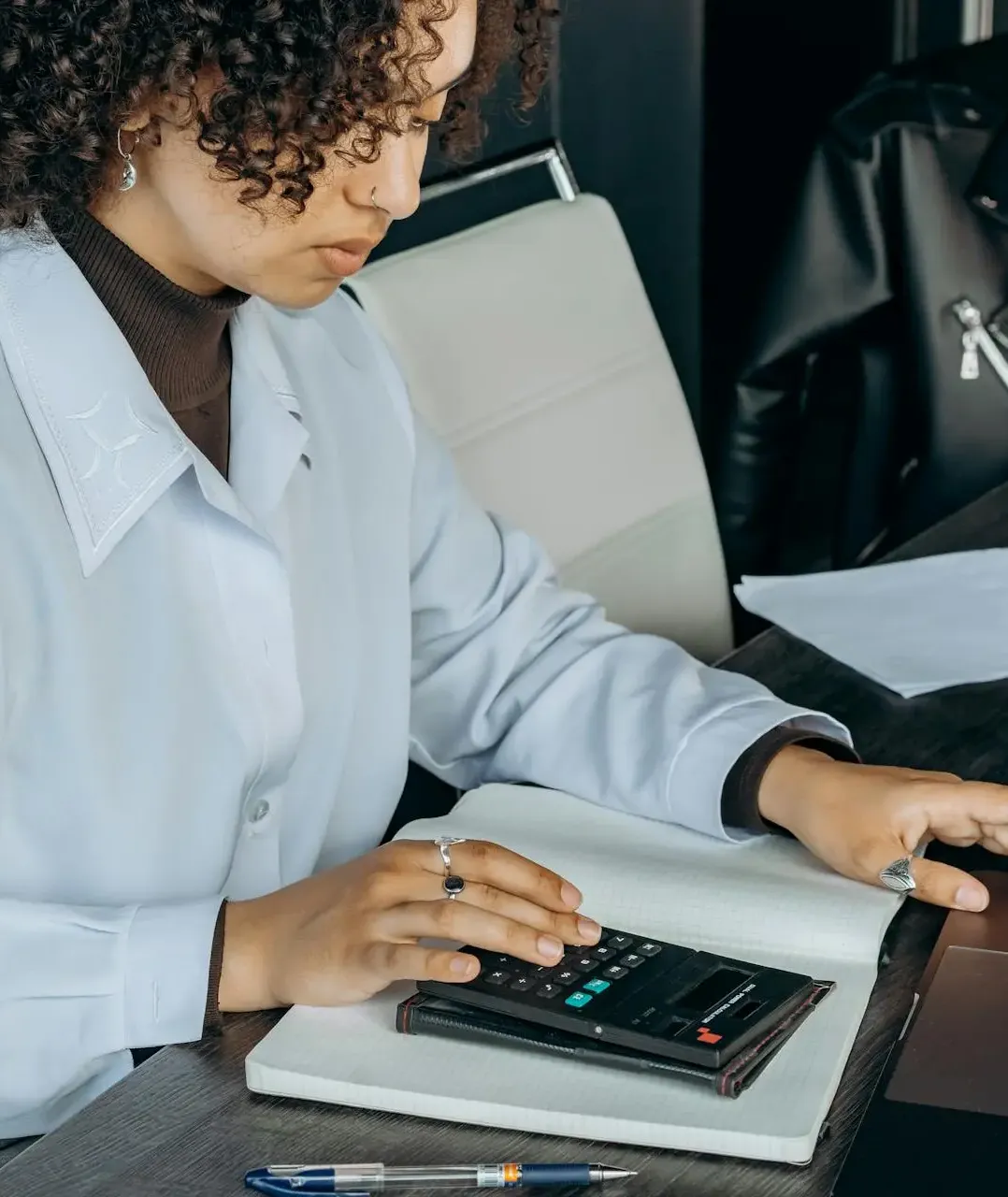 Woman in accounting office